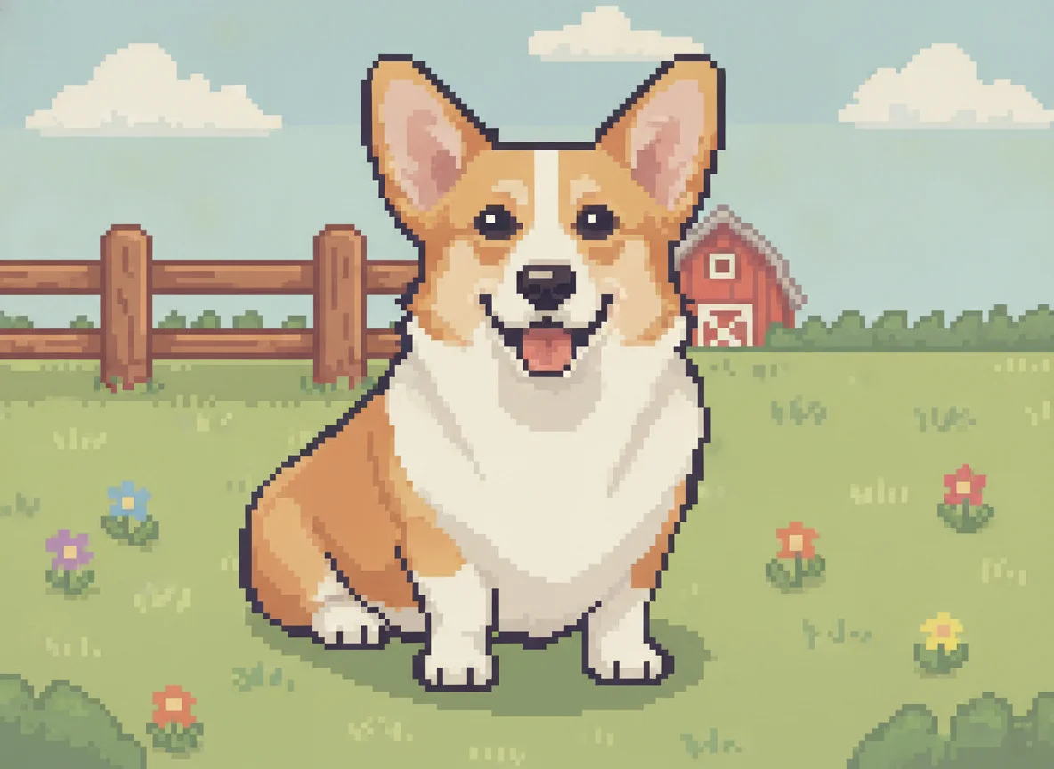 Pixel art portrait after the Stardew Valley character creator — Pet photo to pixel companion demo